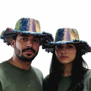 Handcrafted Patchwork Flexible Brim Hat